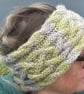 Hand knitted, lined headband featuring Celtic knot pattern LICHEN  - Image 7