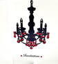 Set of 9 sparkling chandelier invitations - Image 3