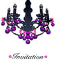 Set of 9 sparkling chandelier invitations - Image 5