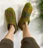 Woodland Merino Wool Blend Crochet Slipper Socks. - Image 6