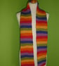 Rainbow Scarf. Tube Knit. Double Sided Scarf. Unisex Scarf - Image 6