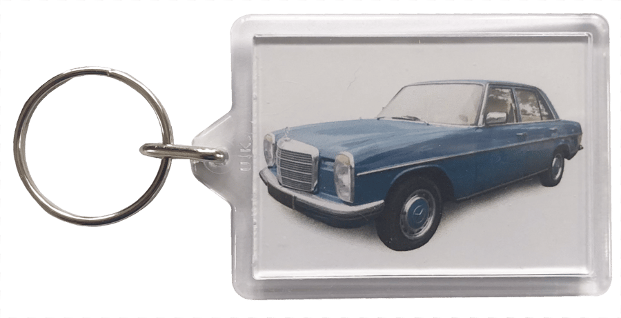 Mercedes 2.3L 1976 - Keyring with 50x35mm Insert - Car Enthusiast