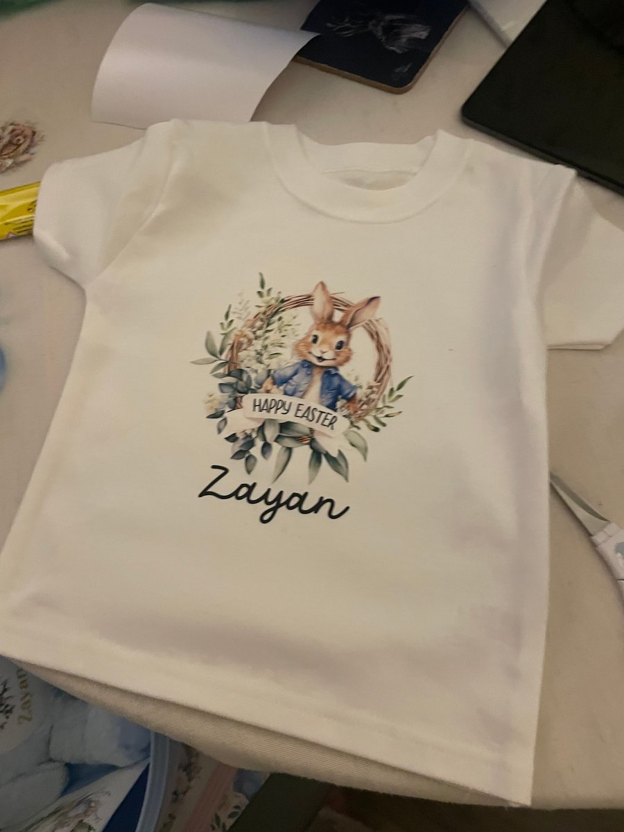 Jumbo Egg With Matching Bunny and T shirt 