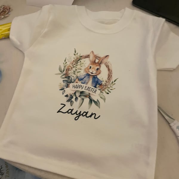 Jumbo Egg With Matching Bunny and T shirt 