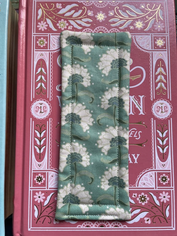 Floral fabric bookmark
