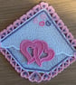 Freestanding Lace Corner Bookmark – Interlocking Hearts Design - Image 3