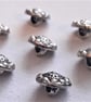 7 x tiny silver pretty buttons 12mm diameter, small silver buttons - Image 2