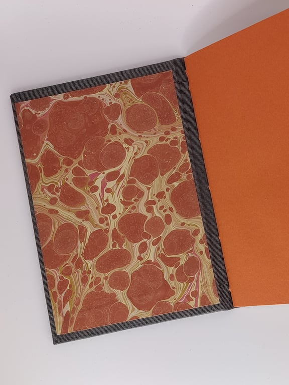 Handcrafted A6 notebook with recycled paper