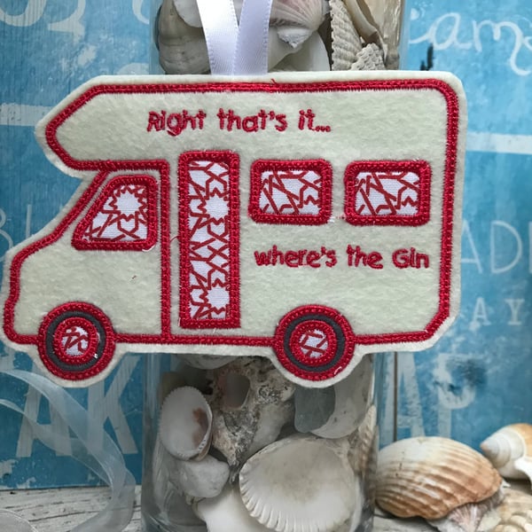 Motorhome gift idea Where's the Gin, beer, wine, Funny Sign Made to order