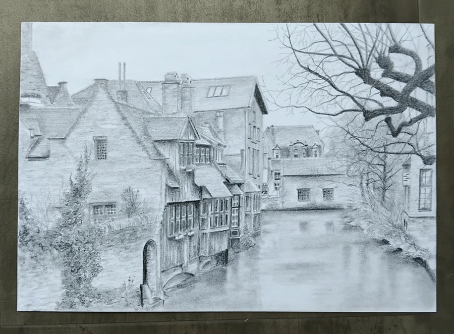 In Bruges - pencil drawing