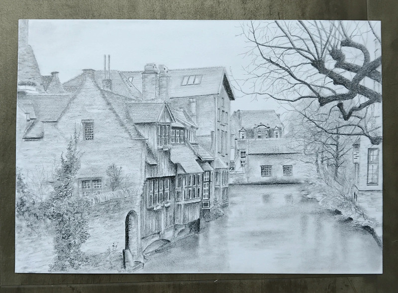 In Bruges - pencil drawing