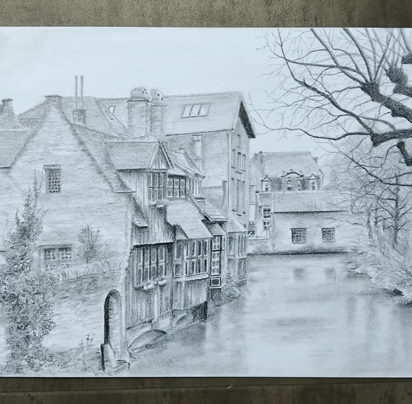 In Bruges - pencil drawing