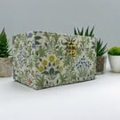 Wooden box decoupaged with William Morris inspired Celandine design