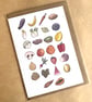 Perfectly Imperfect Fruit and Vegetable Alphabet Greetings Card