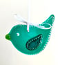 Red and Yellow Winged Glass Bird Hanging Decoration - Image 3