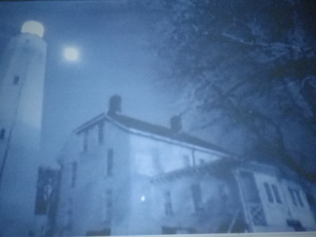  White House in  Moonlight, unframed mounted, free hook &easel,free shipping2448