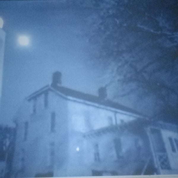  White House in  Moonlight, unframed mounted, free hook &easel,free shipping2448