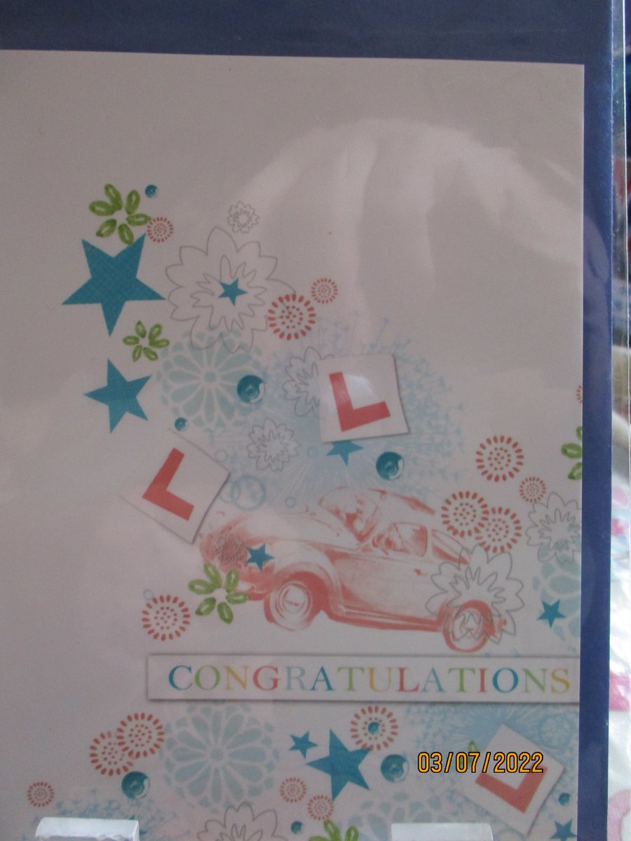 Congratulations on Passing your Driving Test Card