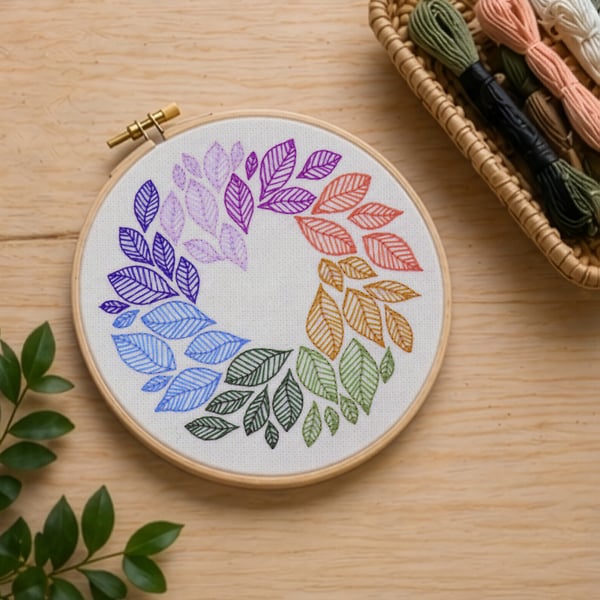 As the Leaves Turn Hand Embroidery PDF Pattern
