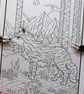 Wolf Forest Animal A4 Colouring Page Printable JPG by S Godwin Studio