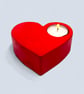 Red Heart Shaped Tealight Holder Perfectly Imperfect Handmade Decor
