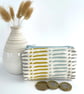 Small Purse, Coin Purse with Abstract Lines and Dashes Pattern - Image 1
