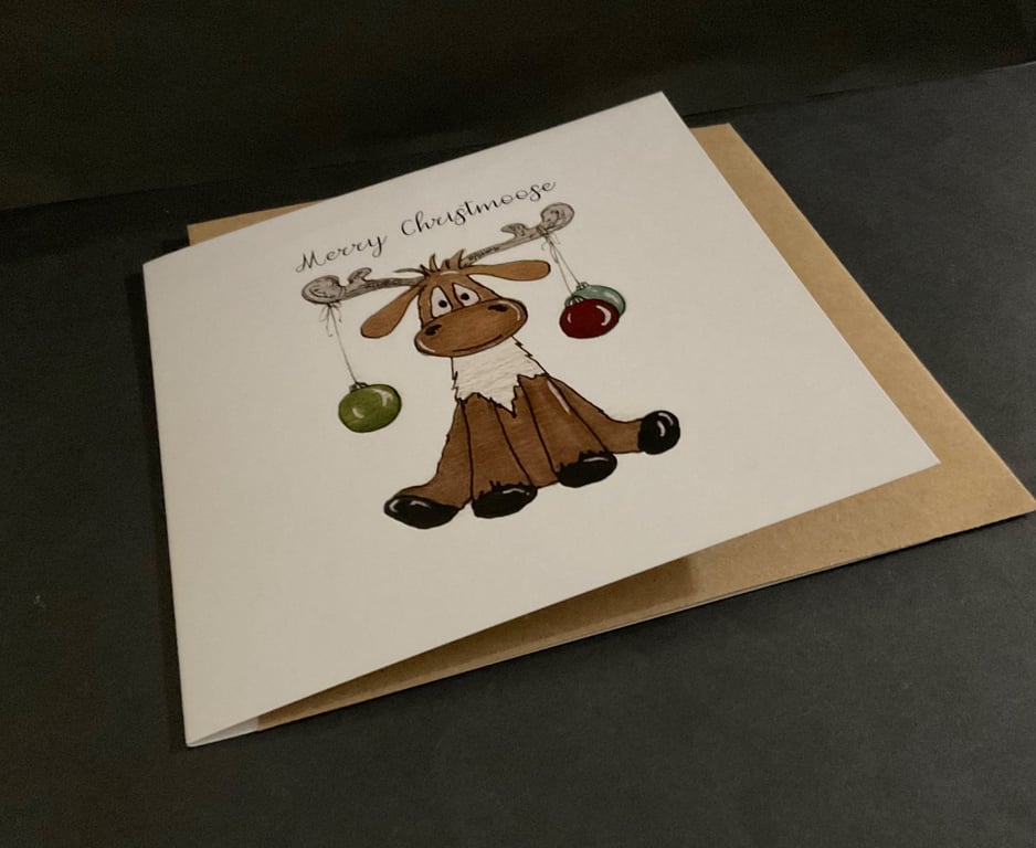 Wishing you a Happy Christmoose greeting card