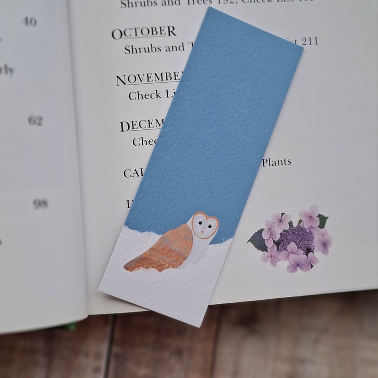 Barn Owl in the Snow Bookmark