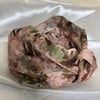 Posey - Pale Pink & Brown Print 40s Style Turban Headband