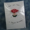 Spring Sale ... Handcrafted toadstool card by Ann Galvin A5 5"x7"