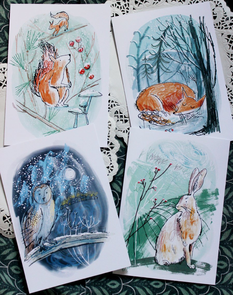 Christmas Animals Card Pack