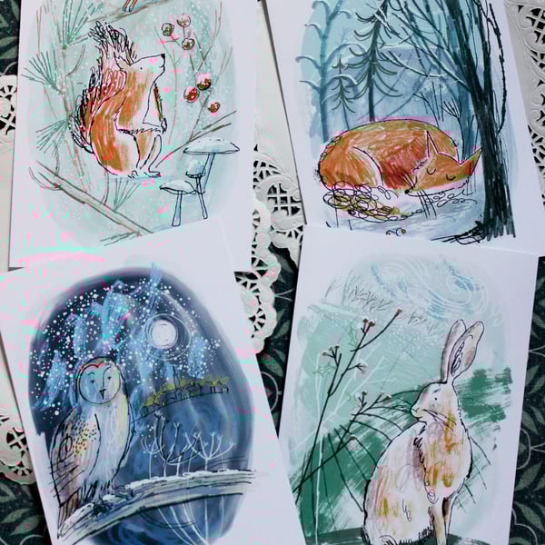 Christmas Animals Card Pack