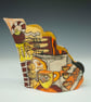 Mid Sized Decorative Ceramic Sculpture - Table Manners Collection: Tea Time - Image 8