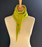Long Pointy Scarf - Luscious Lime & Piccalilli