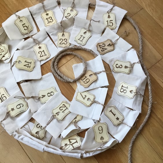 Advent calendar. Rustic advent calendar. CC526. 