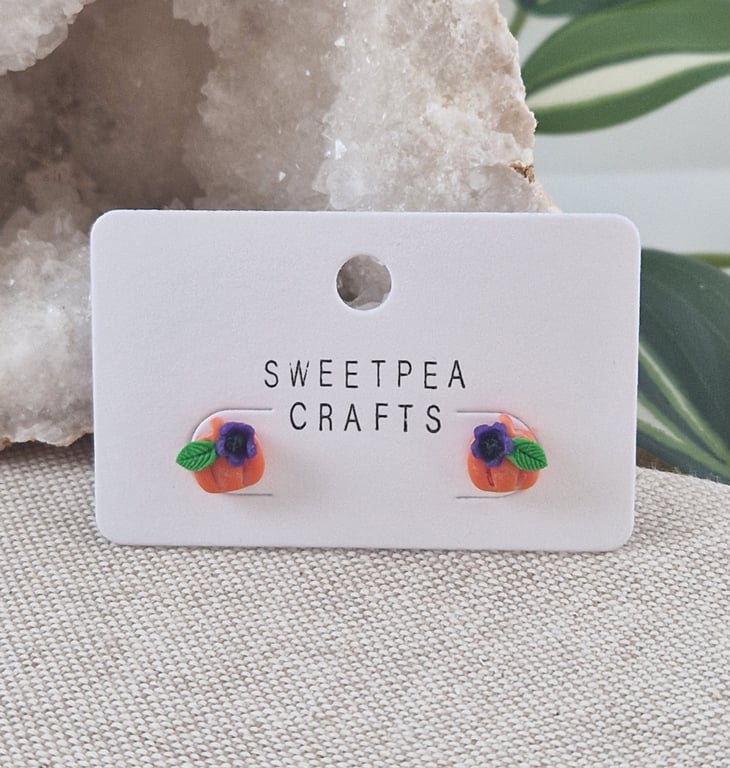 Polymer Clay Earrings: Halloween