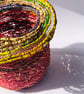 Yellow edged vessel from recycled materials  - Image 8