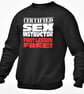 Certified Sex Instructor First Lesson Free Jumper Sweatshirt Rude Adult Pullover - Image 2