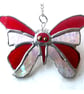 Birthstone Butterfly Suncatcher Stained Glass Ruby July - Image 1