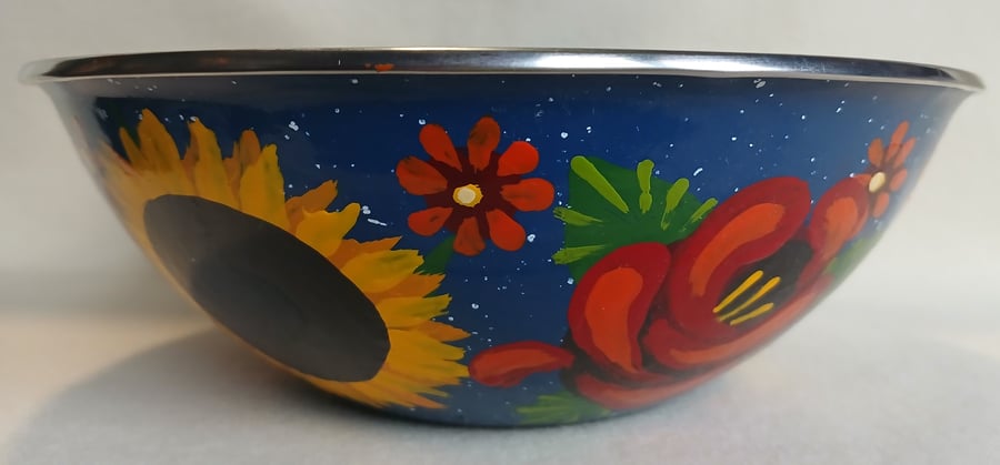 handpainted enamel bowl