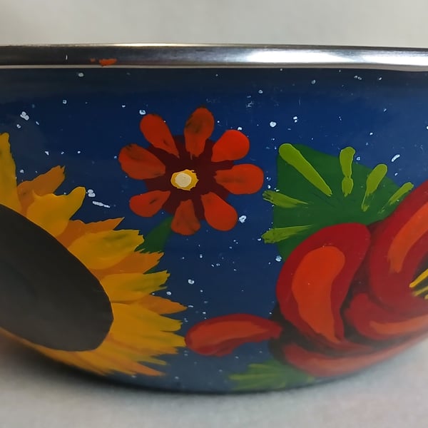 handpainted enamel bowl
