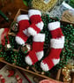 Mini Crochet Stockings - Red (pack of 5) - Image 1