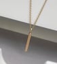 Handmade 9ct yellow, rose or white gold ingot bar charm pendant and chain - Image 4