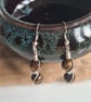 Handmade 925 Silver & Natural Tiger's Eye Drop Dangle Earrings Gift Boxed - Image 4