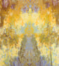 Yellow Abstract 50s 60s Hans Juda Vortex VIntage fabric Lampshade option - Image 3