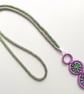 Statement Necklace, Handmade with Beaded Dorset Buttons and Kumihimo Braid - Image 2