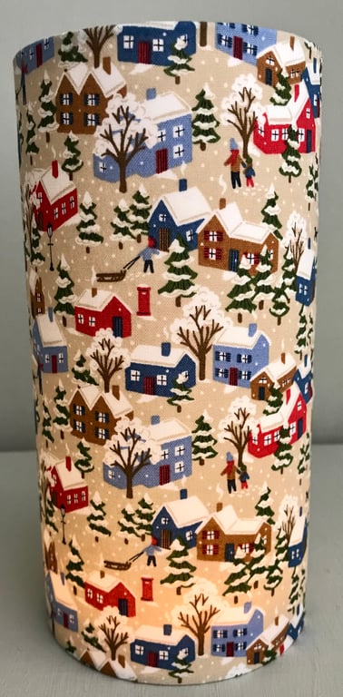 Liberty Snowy Winter Wonderland - Handmade Children Night Light.