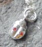 Fine Silver Ladybird Charm Set With CZ Stones and Sterling Silver Loop - Image 3