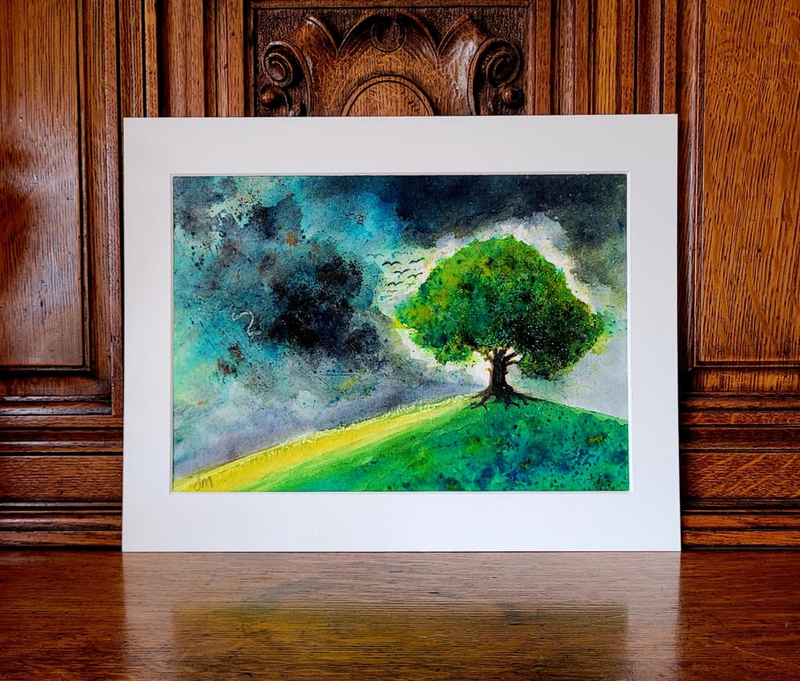 "Lonely tree"  original watercolour