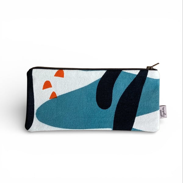 SECONDS SALE - Hand screen printed pencil case - Mangrove